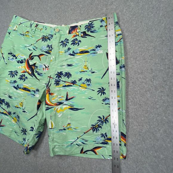 Polo Ralph Lauren Hawaiian Shorts Mens 42T L Marlin Linen Sail Boat Classic Fit - Picture 4 of 11
